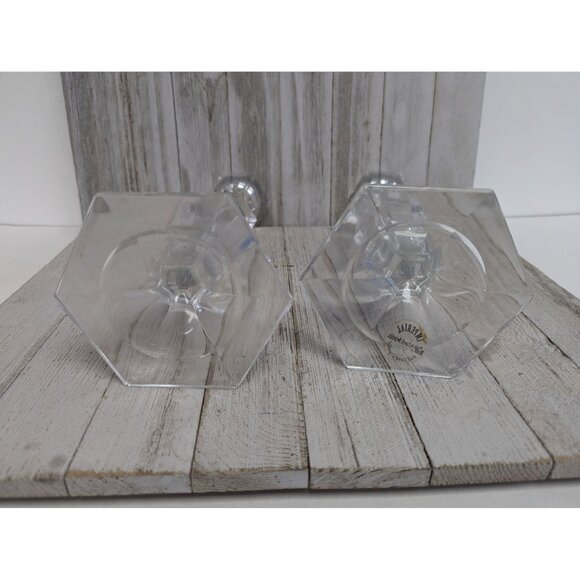 Bohemia Imperial Crystal Candle Holders Lead Czech Republic Set of 2 - Picture 4 of 5